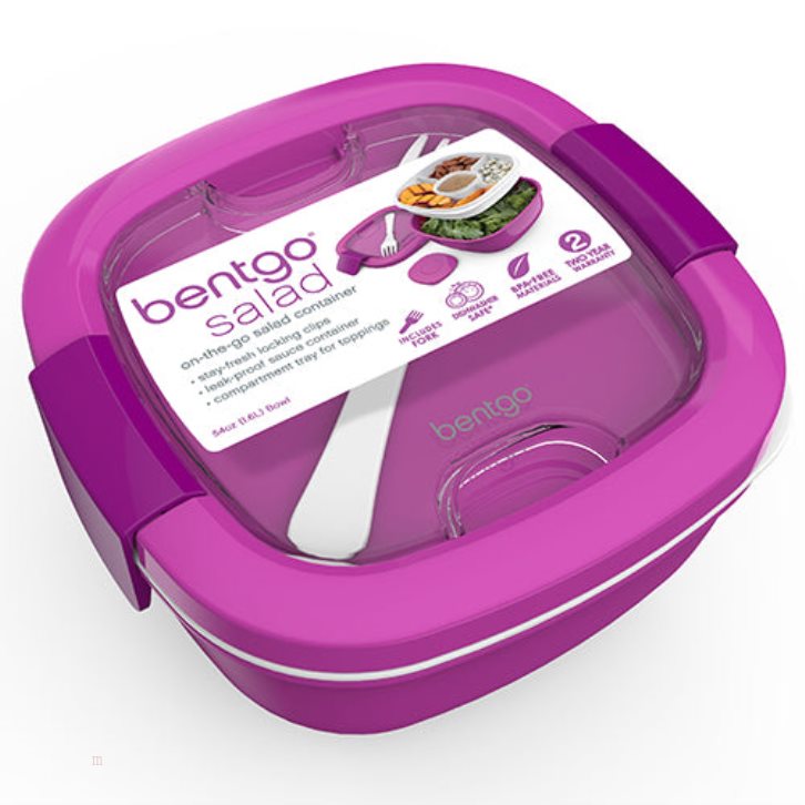 Purple Bentgo All-in-One Adults Salad Container USA | 408712SVE