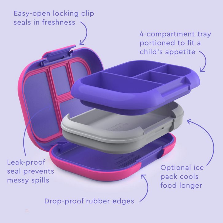 Purple Bentgo Chill Kids' Lunch Box USA | 140379YOD