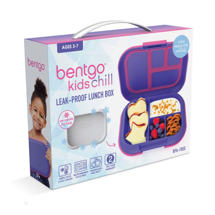 Purple Bentgo Chill Kids' Lunch Box USA | 140379YOD