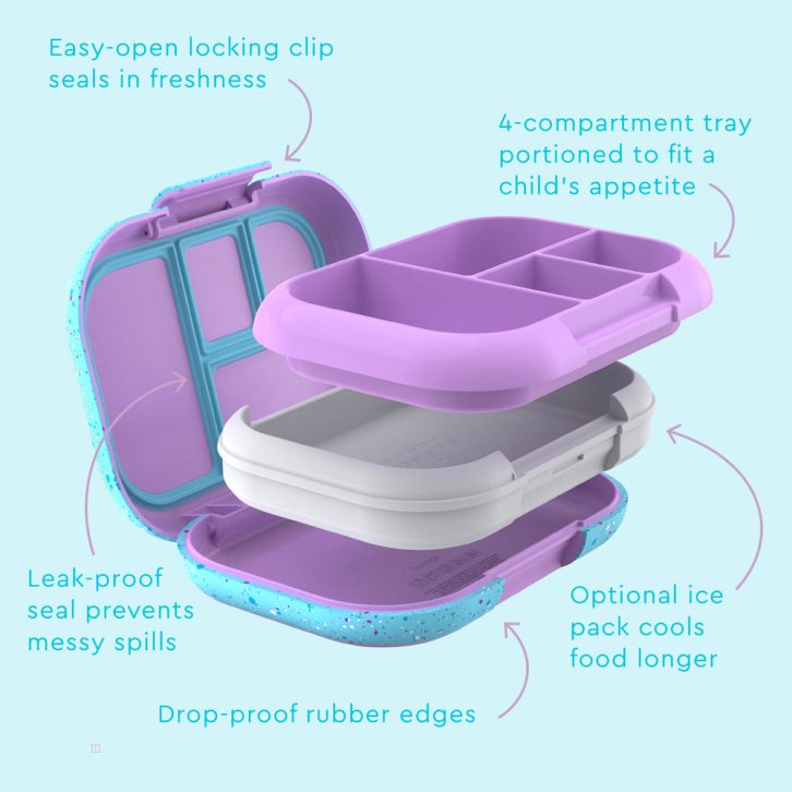 Purple Bentgo Chill Kids' Lunch Box USA | 706812KEP