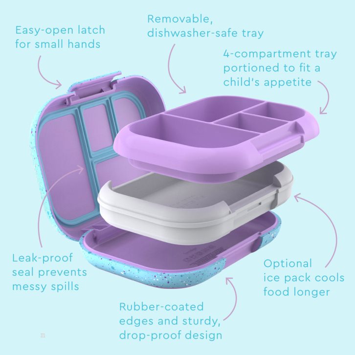 Purple Bentgo Chill Kids' Lunch Box USA | 706812KEP