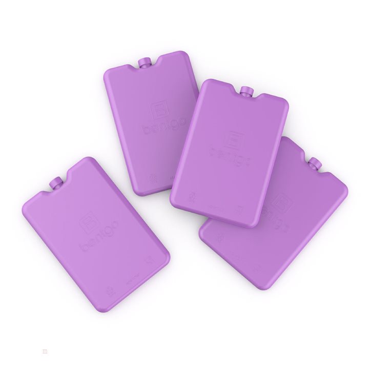 Purple Bentgo Chillers Reusable (4-Pack) Adults Ice Packs USA | 308914DAS