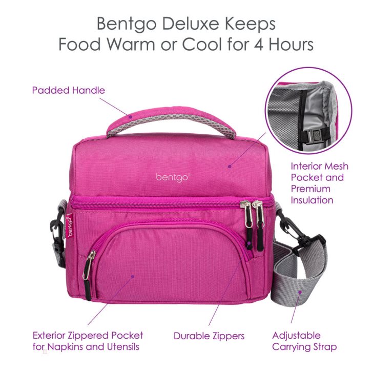 Purple Bentgo Deluxe Adults Lunch Bag USA | 091378LKT