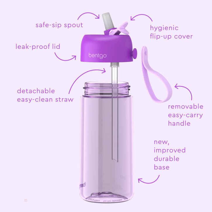 Purple Bentgo Kids' Water Bottle USA | 506279PWN