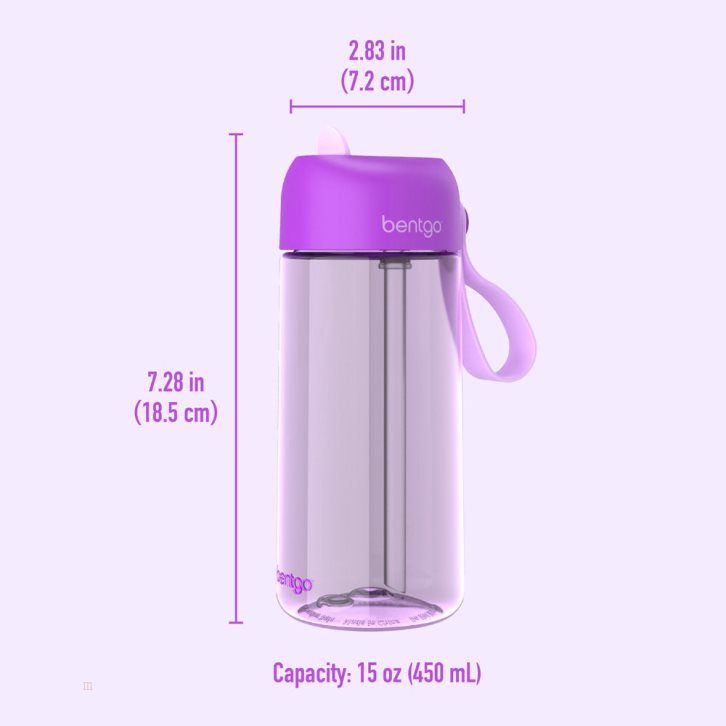 Purple Bentgo Kids' Water Bottle USA | 506279PWN