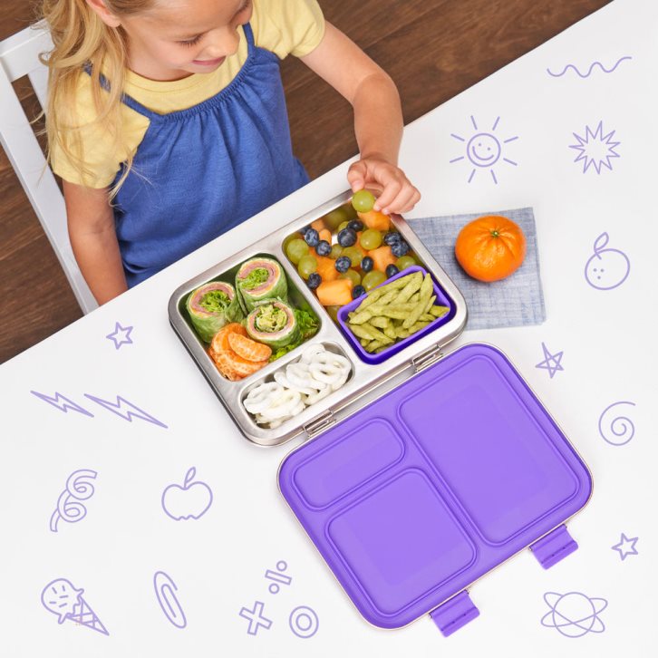 Purple Bentgo Lunch Box Kids' Stainless Steel USA | 569802RTS