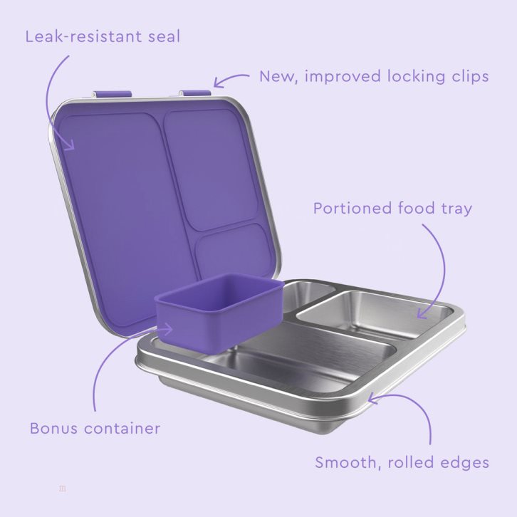 Purple Bentgo Lunch Box Kids' Stainless Steel USA | 569802RTS