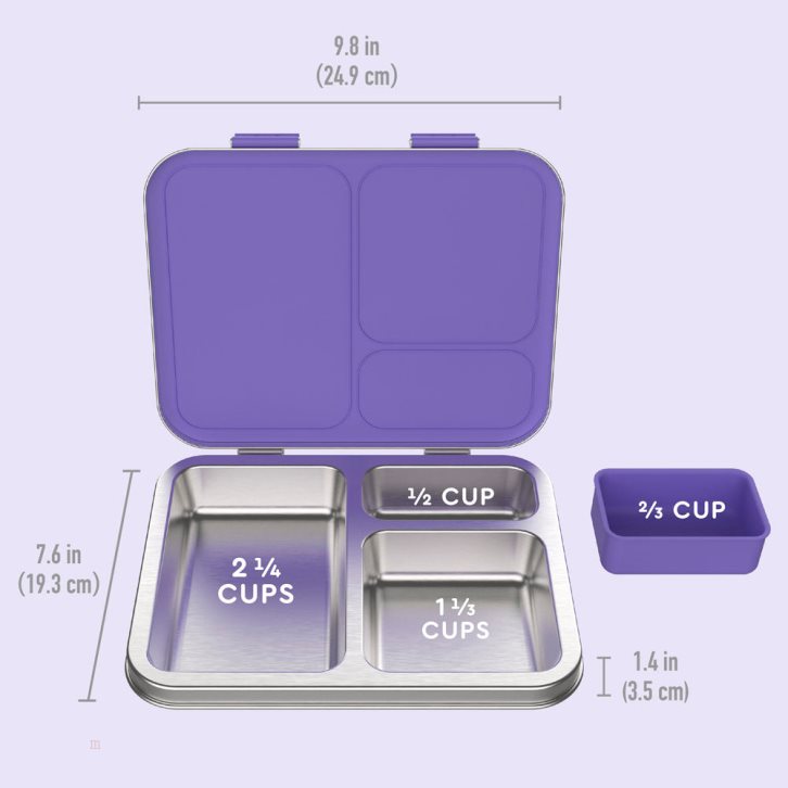 Purple Bentgo Lunch Box Kids' Stainless Steel USA | 569802RTS