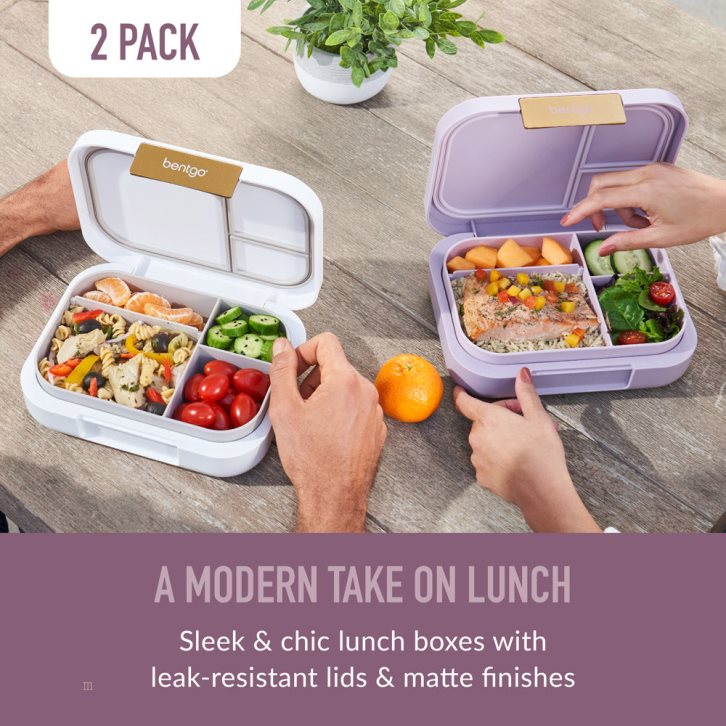 Purple Bentgo Modern (2 Pack) Adults Lunch Box USA | 394165LPV