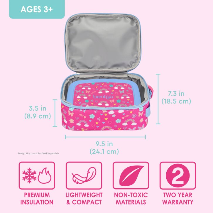 Rainbows & Butterflies Bentgo Insulated Lunch Tote Kids' Lunch Box USA | 920146BEO