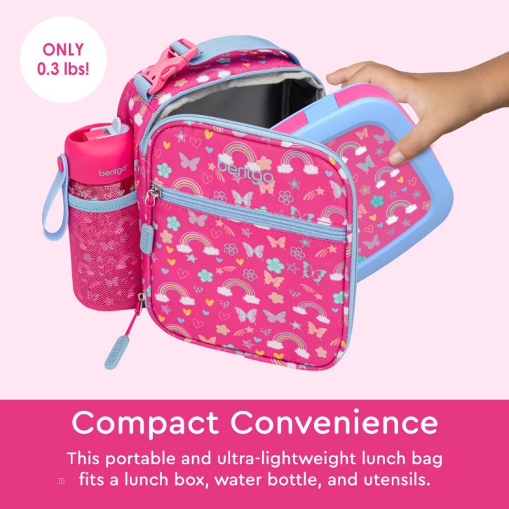 Rainbows & Butterflies Bentgo Insulated Lunch Tote Kids' Lunch Box USA | 920146BEO