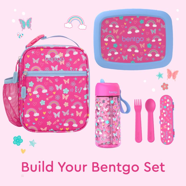 Rainbows & Butterflies Bentgo Insulated Lunch Tote Kids' Lunch Box USA | 920146BEO