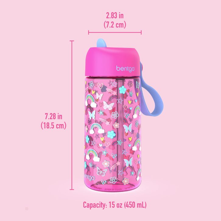 Rainbows & Butterflies Bentgo Kids' Water Bottle USA | 809645LZG