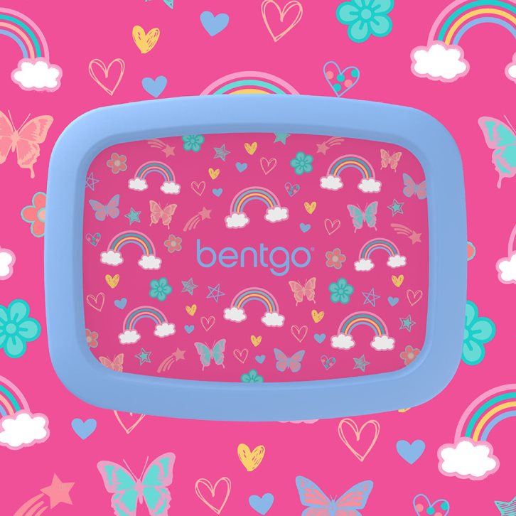 Rainbows & Butterflies Bentgo Prints Kids' Lunch Box USA | 957683GIB