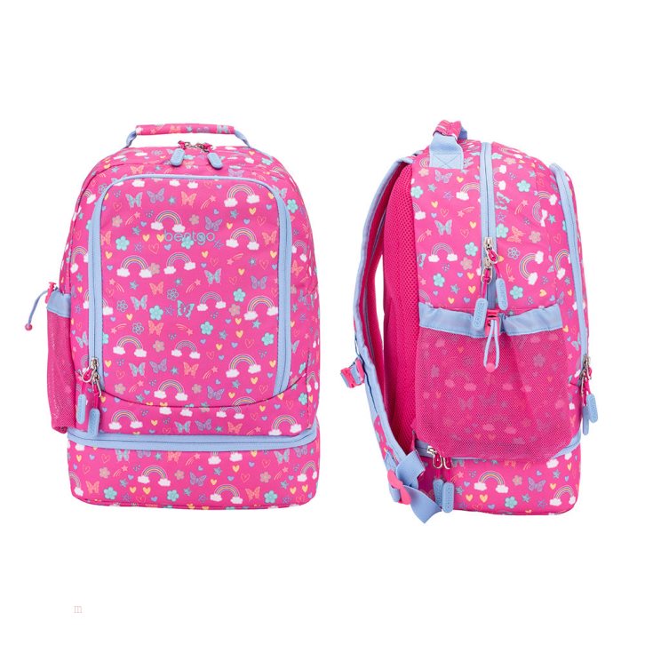 Rainbows & Butterflies Bentgo Prints Lunch Bag Kids' 2-in-1 Backpack USA | 865190MVU