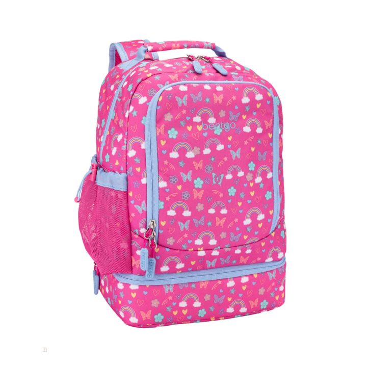 Rainbows & Butterflies Bentgo Prints Lunch Box Kids' Backpack USA | 974185BXS