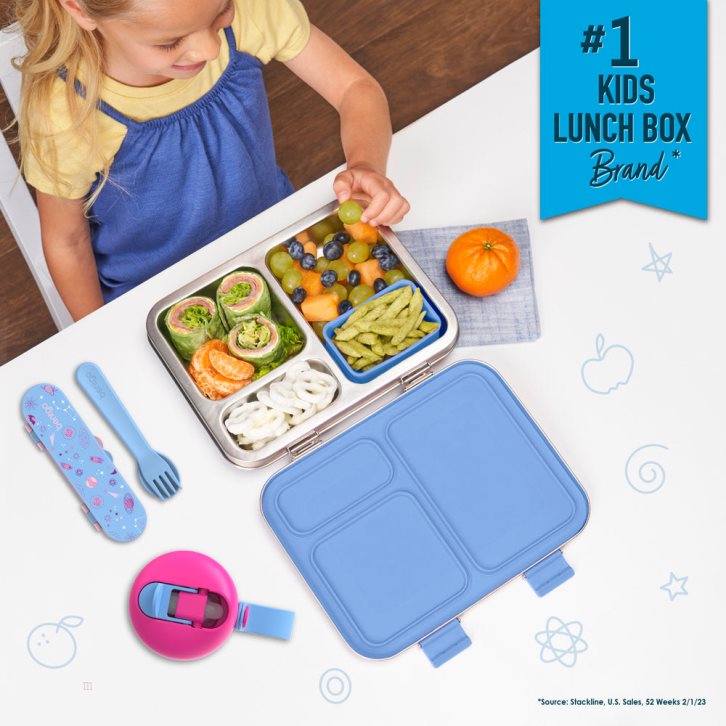 Rainbows & Butterflies Bentgo Prints Lunch Box Kids' Stainless Steel USA | 975046VTQ