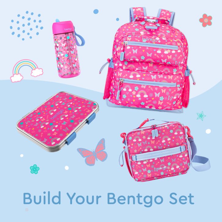 Rainbows & Butterflies Bentgo Prints Lunch Box Kids' Stainless Steel USA | 975046VTQ