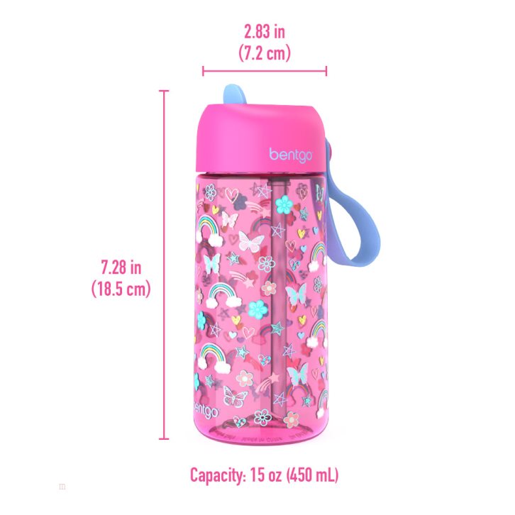 Rainbows & Butterflies Bentgo Prints Water Bottle & Kids' Lunch Box USA | 938764LMY