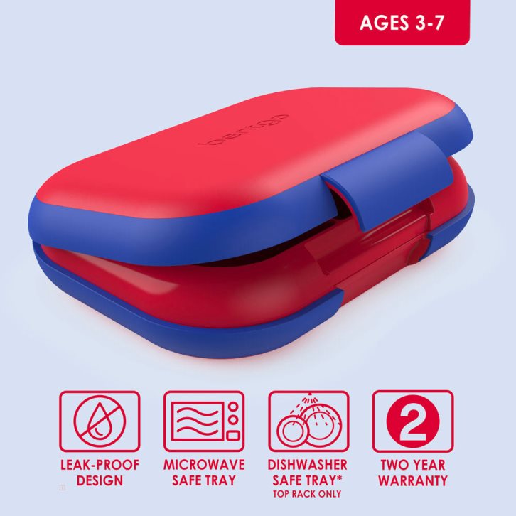 Red / Royal Bentgo Chill (2-Pack) Kids' Lunch Box USA | 198450FYX