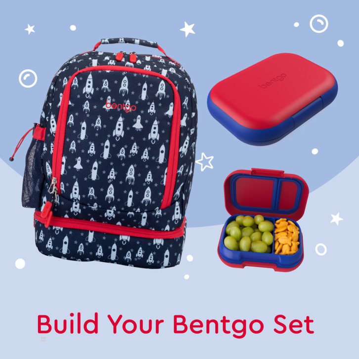 Red / Royal Bentgo Chill Kids' Lunch Box USA | 128543CWT