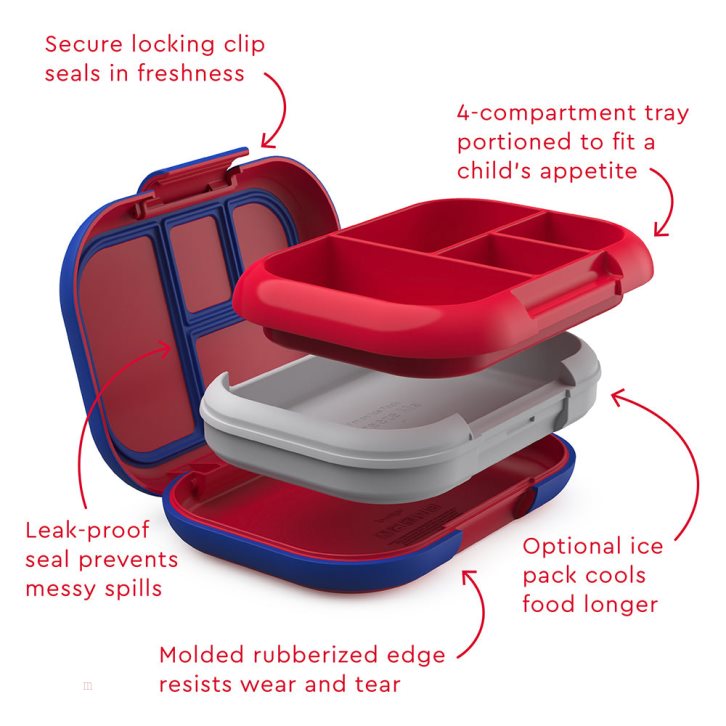 Red / Royal Bentgo Chill Lunch Kids' Snack Box USA | 285104DXQ