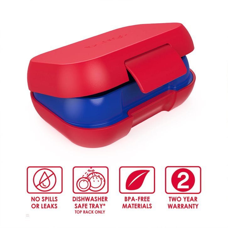 Red / Royal Bentgo Kids' Snack Container USA | 521709YCE