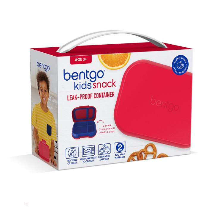 Red / Royal Bentgo Kids' Snack Container USA | 521709YCE