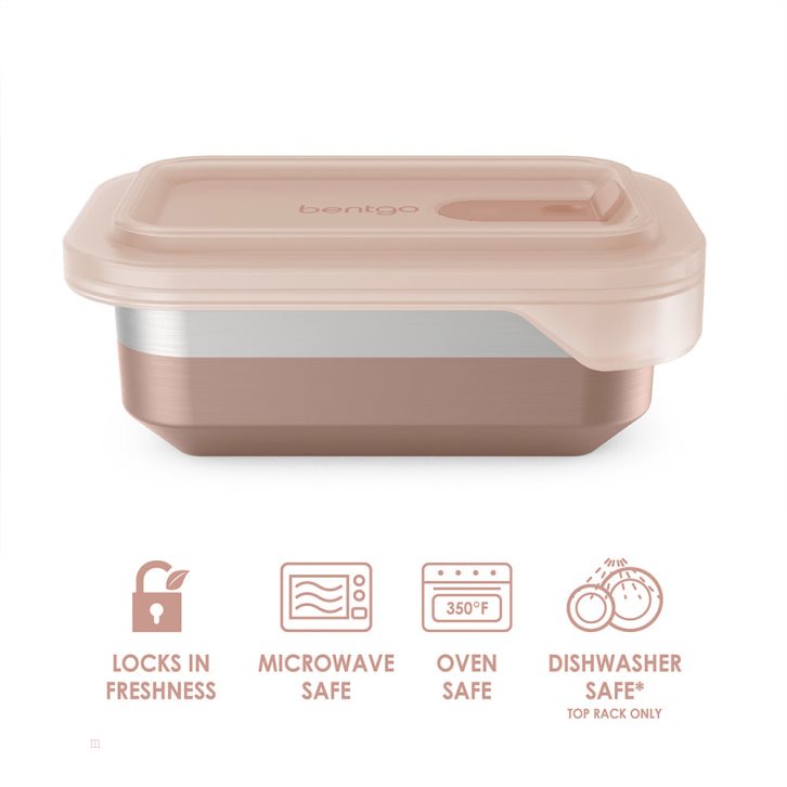 Rose Bentgo MicroSteel Heat & Eat Container Adults Lunch Box USA | 078532NRS