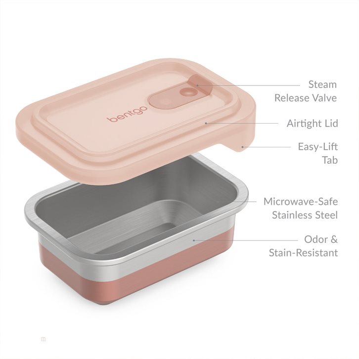 Rose Bentgo MicroSteel Heat & Eat Container Adults Lunch Box USA | 078532NRS