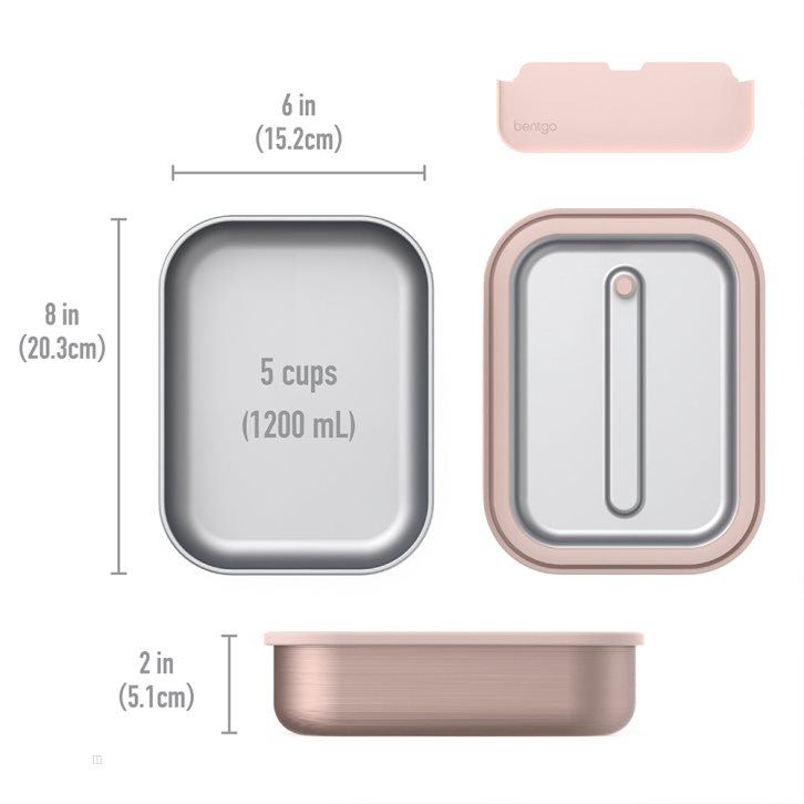 Rose Gold Bentgo MicroSteel Adults Lunch Box USA | 089627TUN