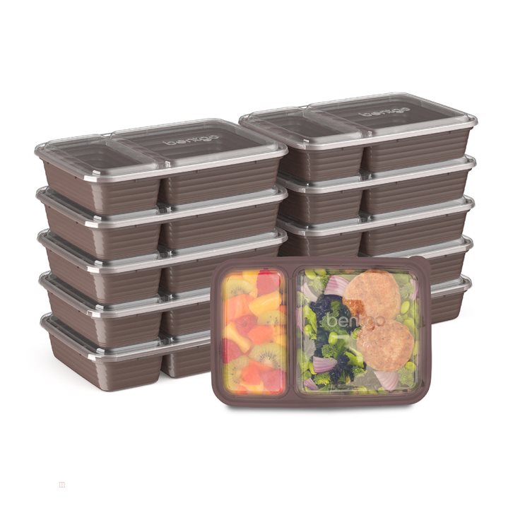 Rose Gold Bentgo Prep 2-Compartment Adults Meal Prep Containers USA | 148302IQD