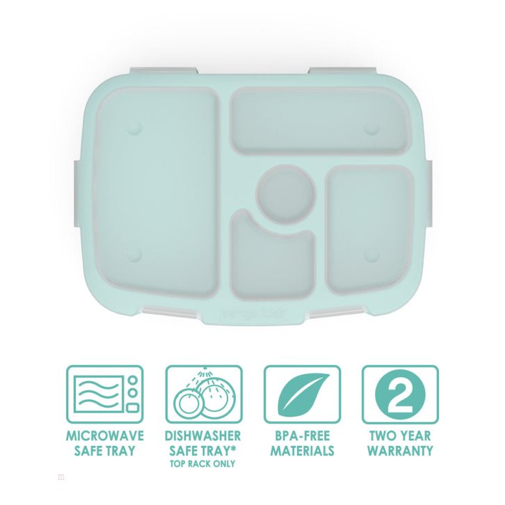 Sea Foam Bentgo Tray with Transparent Cover Kids' Trays & Covers USA | 401273APV