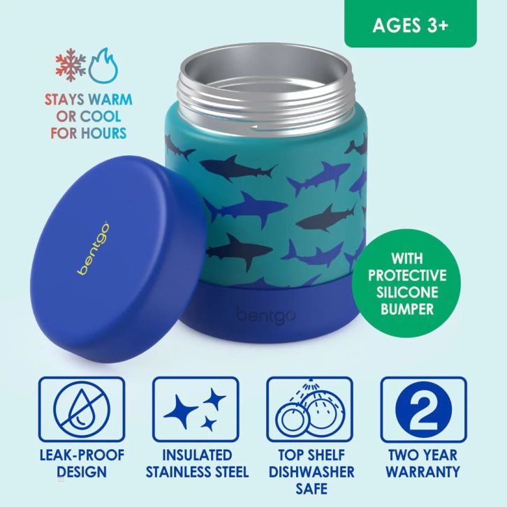 Sharks Bentgo Food Jar Kids' Stainless Steel USA | 174935NJD