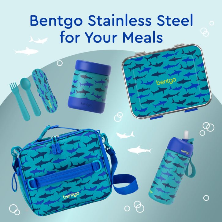 Sharks Bentgo Food Jar Kids' Stainless Steel USA | 174935NJD