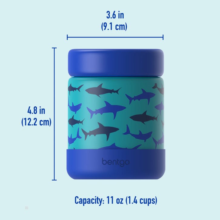 Sharks Bentgo Food Jar Kids' Stainless Steel USA | 174935NJD