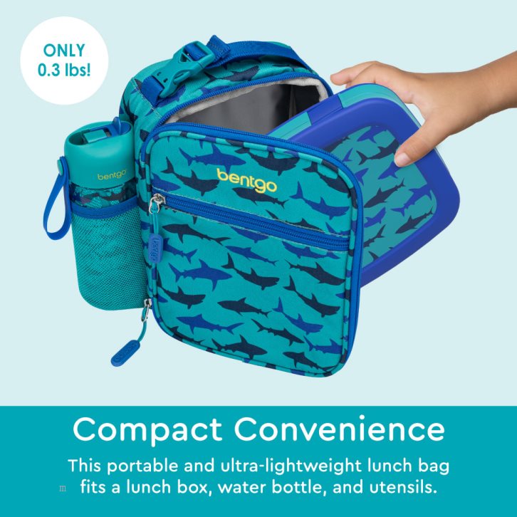 Sharks Bentgo Insulated Lunch Tote Kids' Lunch Box USA | 920168TXE