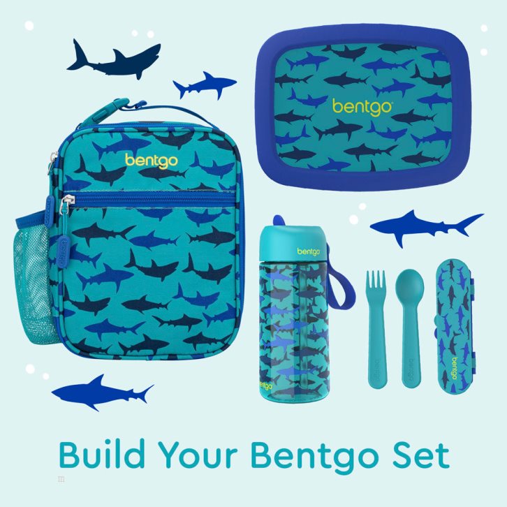 Sharks Bentgo Insulated Lunch Tote Kids' Lunch Box USA | 920168TXE