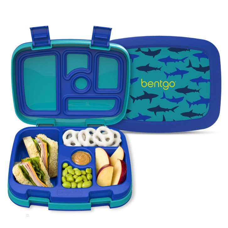 Sharks Bentgo Prints (2-Pack) Kids\' Lunch Box USA | 718345NJW