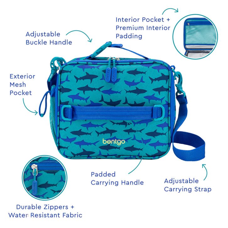 Sharks Bentgo Prints Kids' Lunch Bag USA | 539420WTL