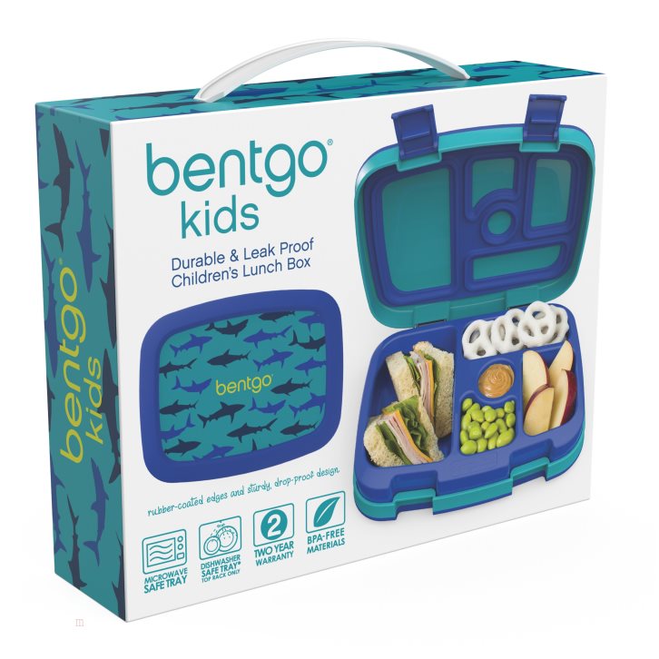 Sharks Bentgo Prints Kids' Lunch Box USA | 702185NLU