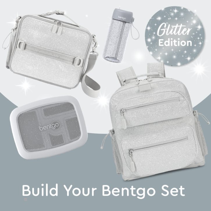 Silver Bentgo Glitter Kids' Lunch Set USA | 328679LTM