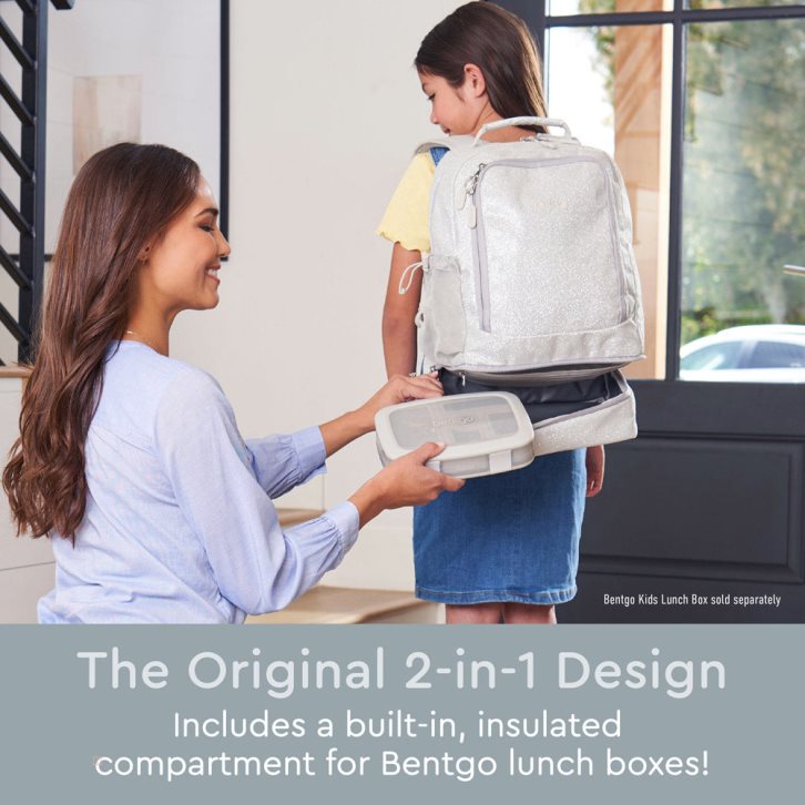 Silver Bentgo Lunch Bag Kids' 2-in-1 Backpack USA | 360297QVR