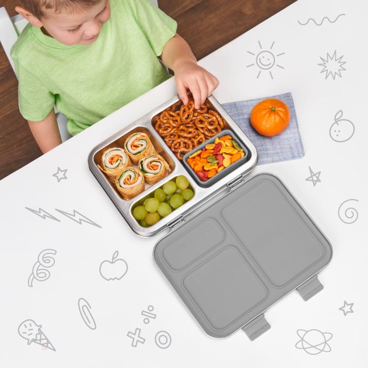 Silver Bentgo Lunch Box Kids' Stainless Steel USA | 294581PJX