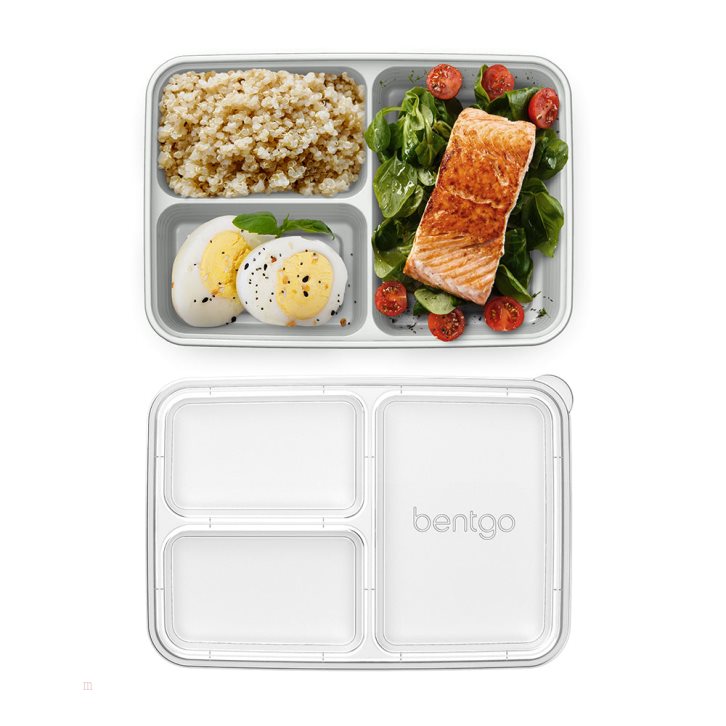 Silver Bentgo Prep 3-Compartment Adults Meal Prep Containers USA | 326948VWX