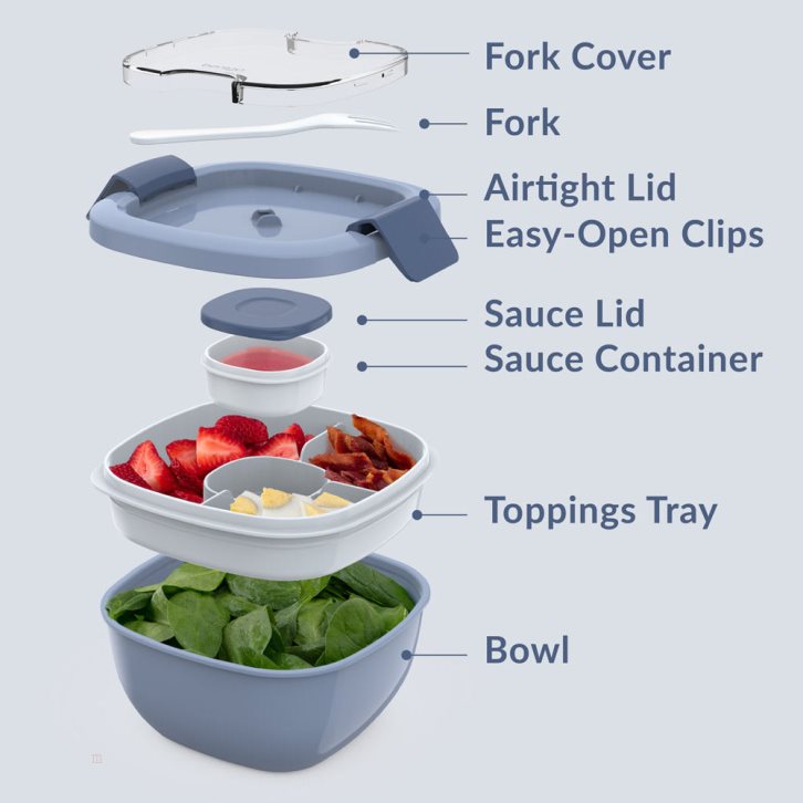 Slate Bentgo All-in-One Adults Salad Container USA | 560298ECO