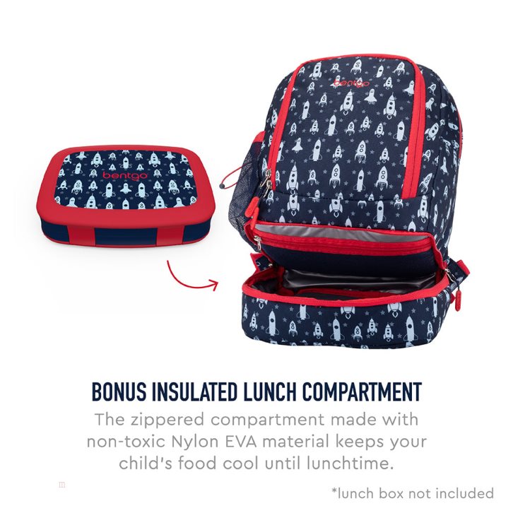 Space Rockets Bentgo Prints Lunch Bag Kids' 2-in-1 Backpack USA | 843519MAH