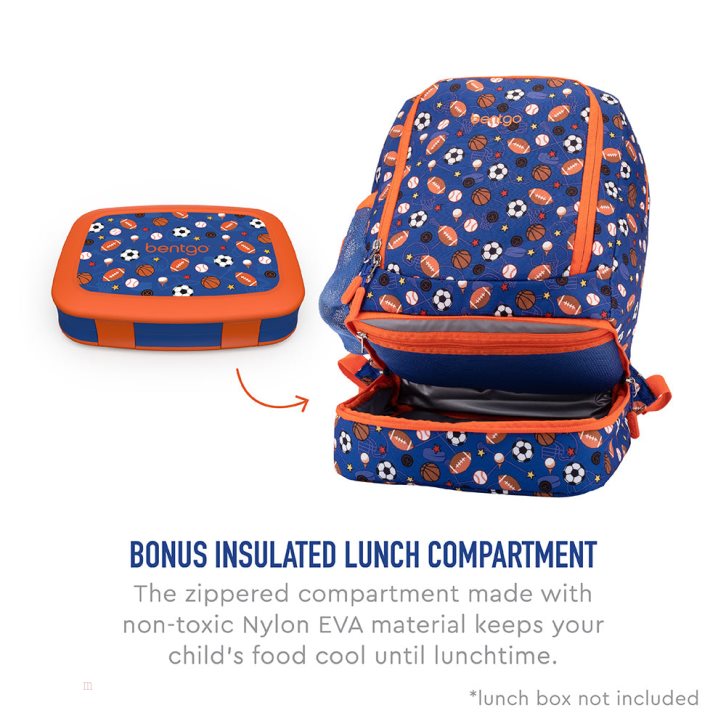 Sports Bentgo Prints Lunch Bag Kids' 2-in-1 Backpack USA | 274908JTP