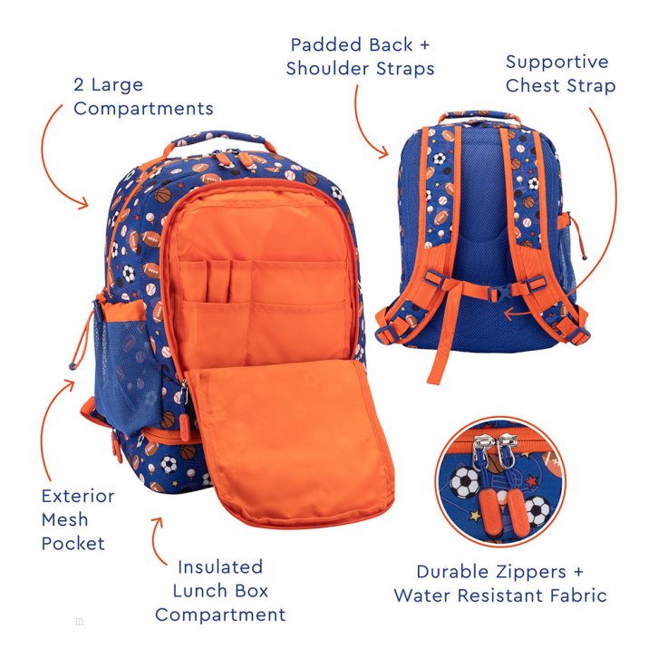 Sports Bentgo Prints Lunch Bag Kids' 2-in-1 Backpack USA | 274908JTP