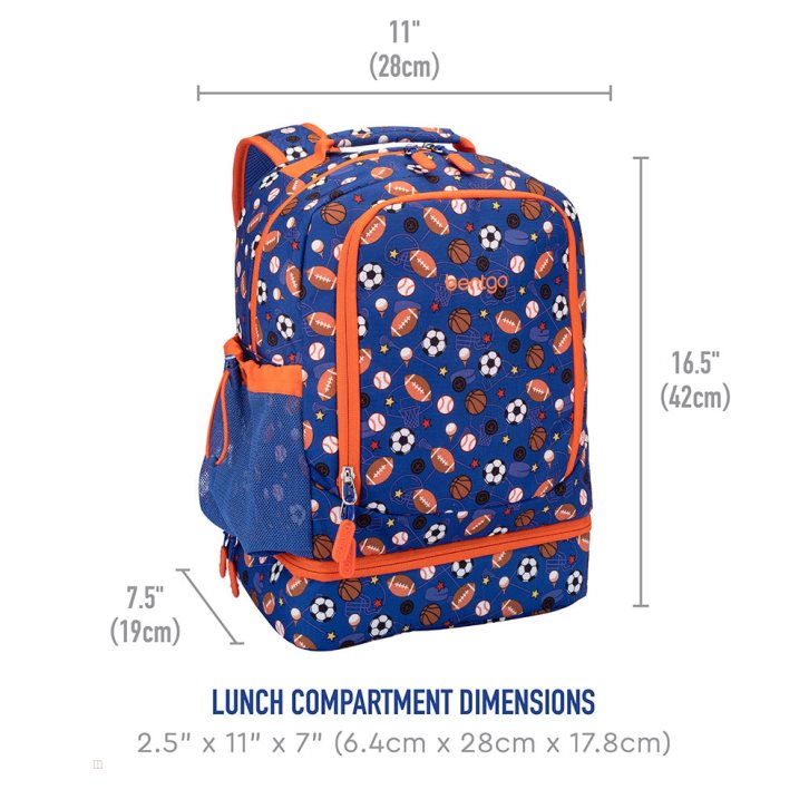 Sports Bentgo Prints Lunch Bag Kids' 2-in-1 Backpack USA | 274908JTP